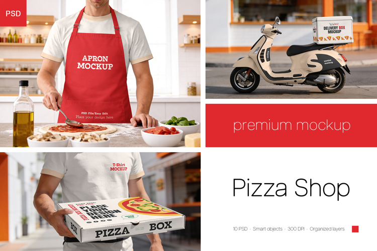 Pizza Shop Mockup Bundle