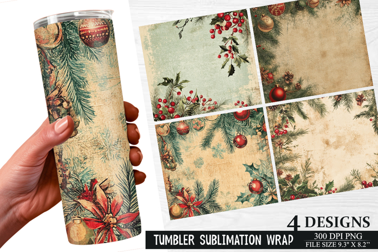Christmas Tree Tumbler Wrap| Christmas Tumbler Wrap Design