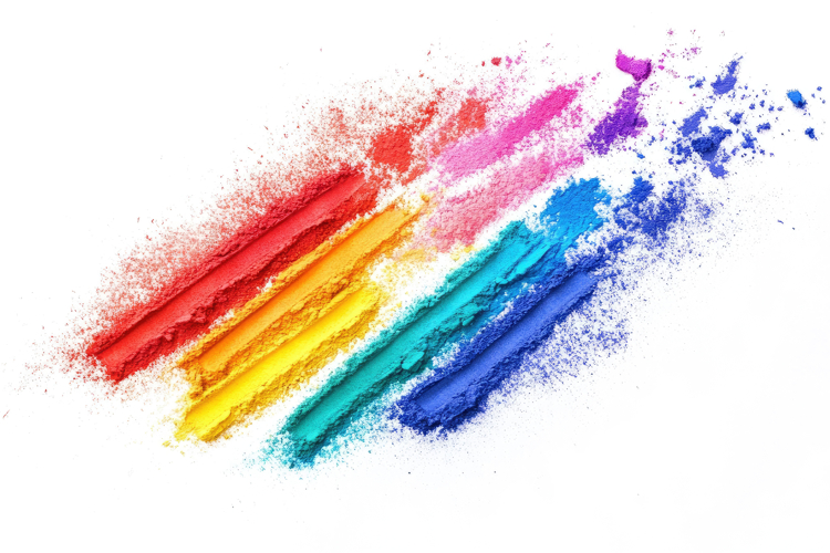 Rainbow Powder with White Background Wallpaper