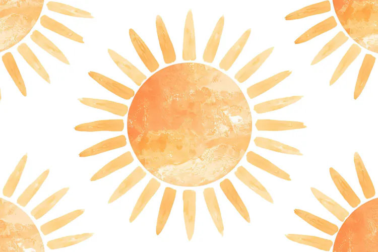 Watercolor Suns Background Wallpaper