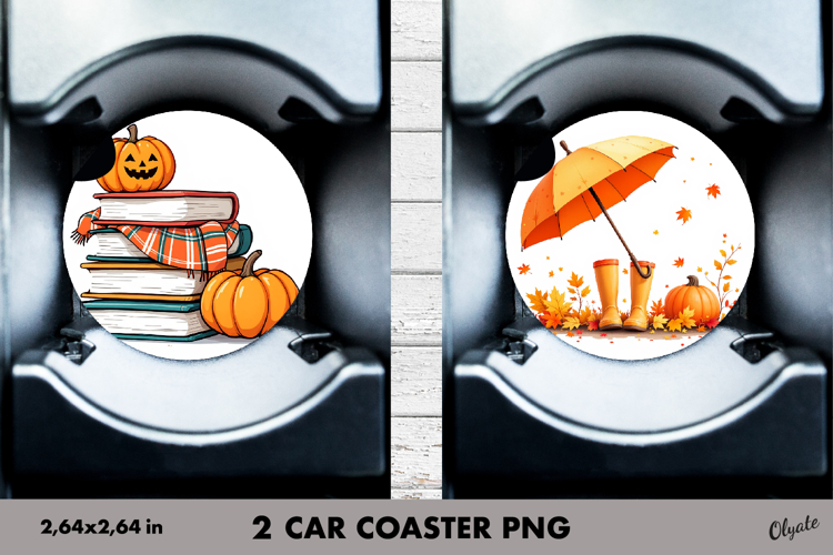 Autumn, Fall Car Coaster Sublimation PNG