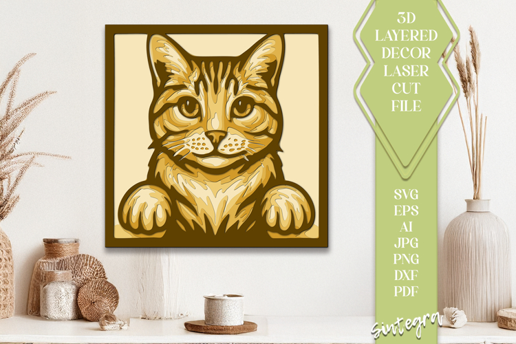 3d Cat Svg Image 8