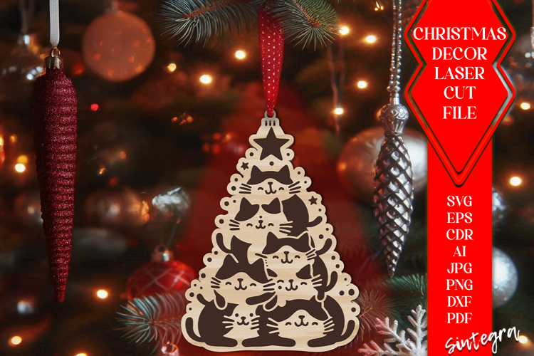 Cat Christmas Tree Svg Image 21