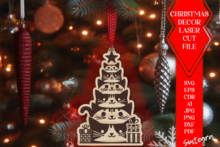 Cat Christmas Tree Svg Image 20