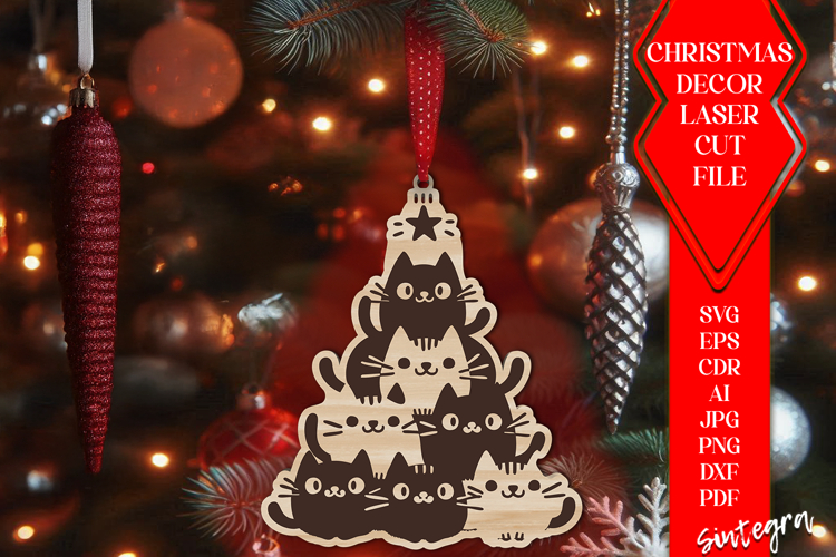 Cat Christmas Tree Svg Image 19