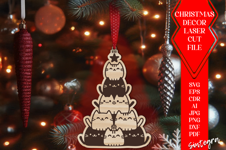 Cat Christmas Tree Svg Image 18
