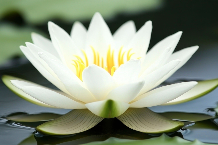 White Lotus Flower Background