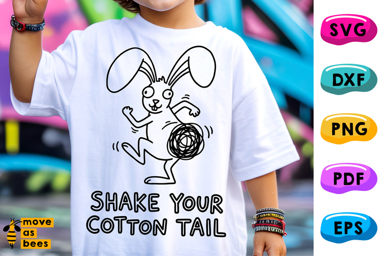 Shake Your Cotton Tail SVG, PNG, Mad Rabbit, Funny Easter