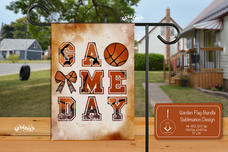 Basketball Garden Flag PNG Basketball Game day Yard Sign png