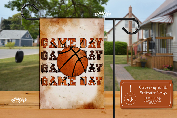 Basketball Garden Flag PNG Basketball Game Day Yard Sign png