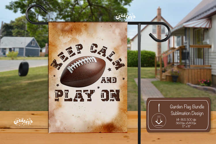 Football Garden Flag PNG American Football Yard Sign design