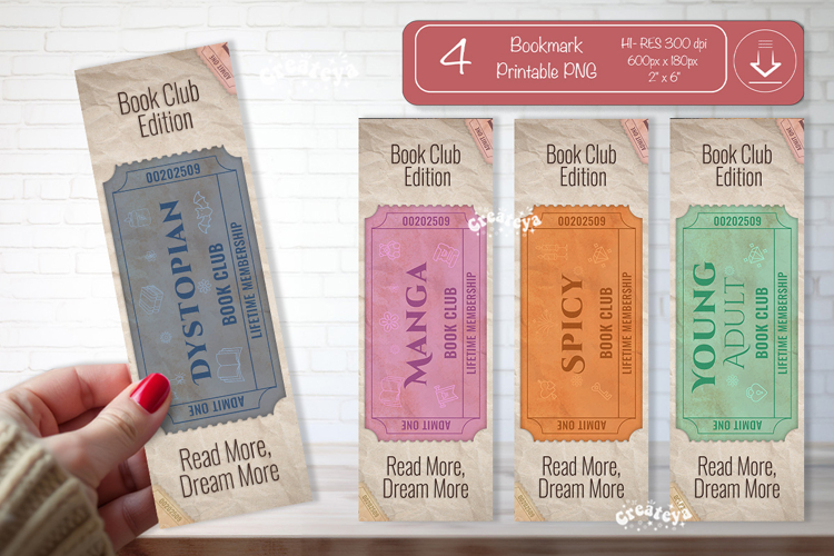 Book Club Ticket Bookmark png Reading Genre Tickets png