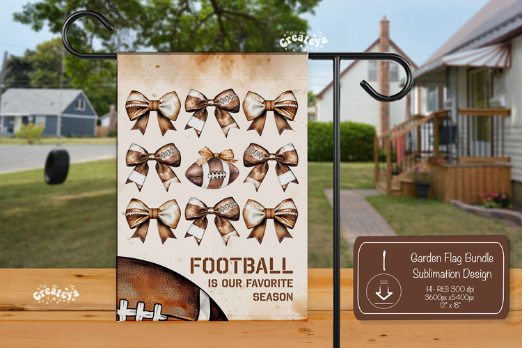 Football Garden Flag PNG American Football Yard Sign design