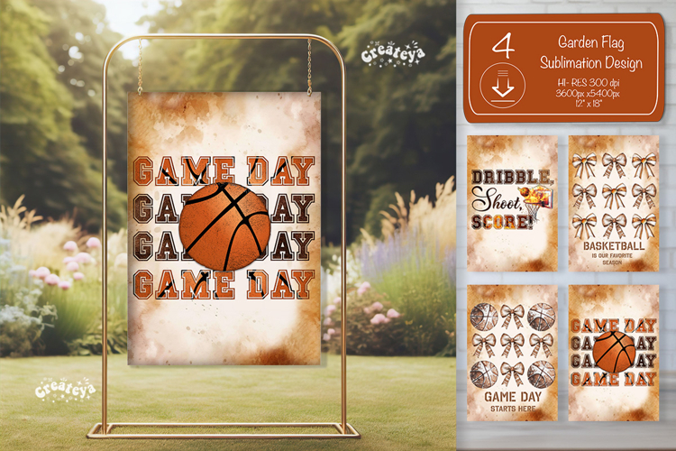 Basketball Garden Flag PNG Basketball Game Quote Yard Sign