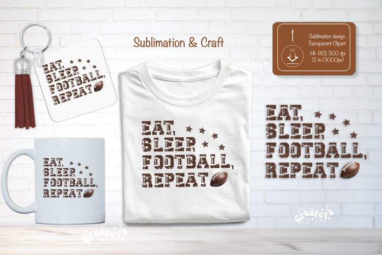 Football Sublimation Clipart Football Quote printable png