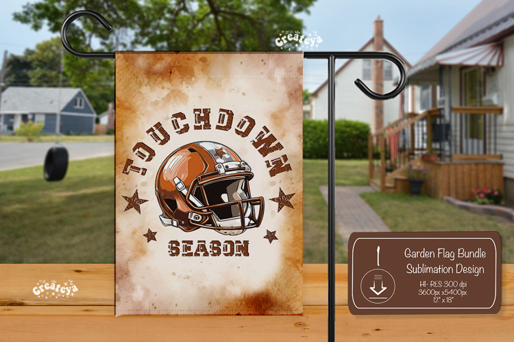 Football Garden Flag PNG American Football Yard Sign design