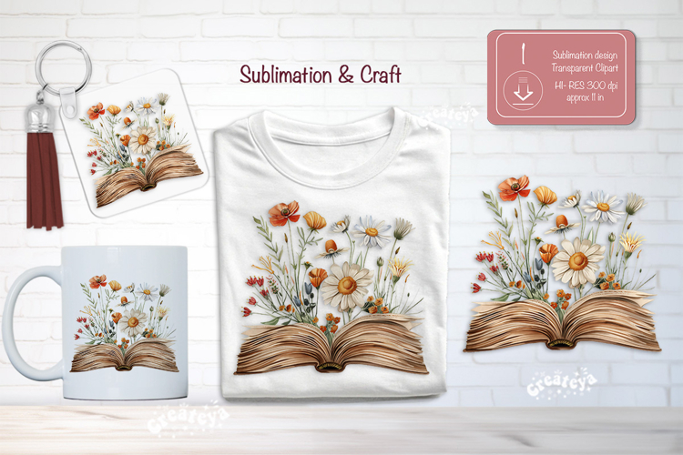 Watercolor Book Clipart Image 5