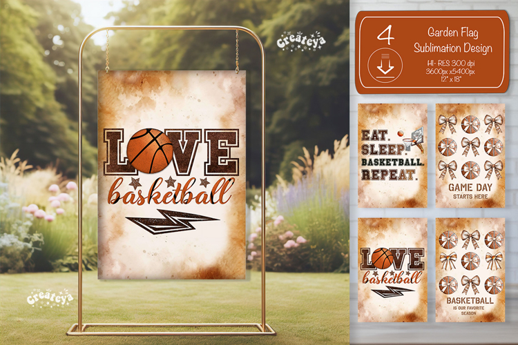 Basketball Garden Flag PNG Basketball Game Quote Yard Sign