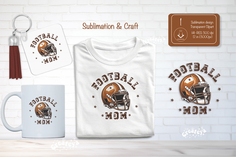 Football Mom Sublimation Clipart Football helmet png