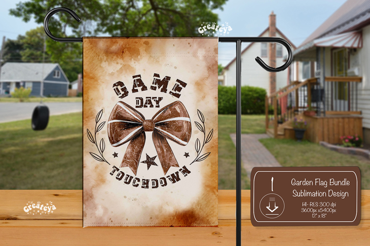 Football Garden Flag PNG American Football Yard Sign design