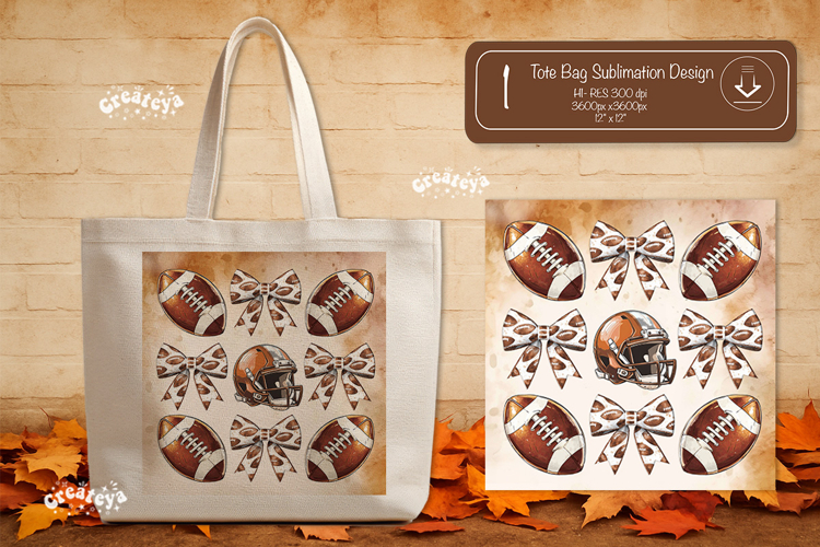 Football Mom Tote Bag Sublimation Vintage Game Day png
