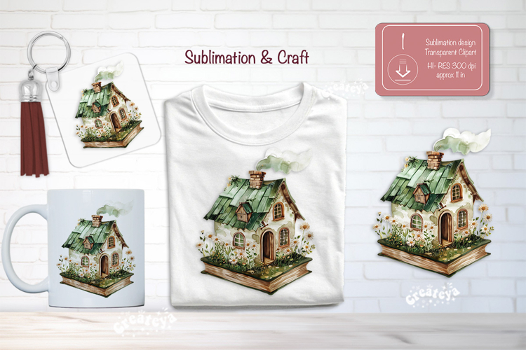 Watercolor Book Clipart Image 16