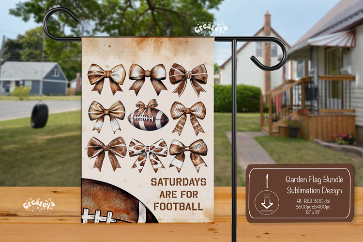 Football Garden Flag PNG American Football Yard Sign design