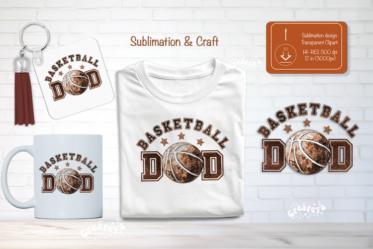 Basketball Sublimation Clipart Basketball Dad Quote Shirt
