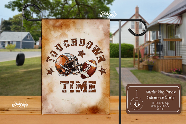 Football Garden Flag PNG American Football Yard Sign design
