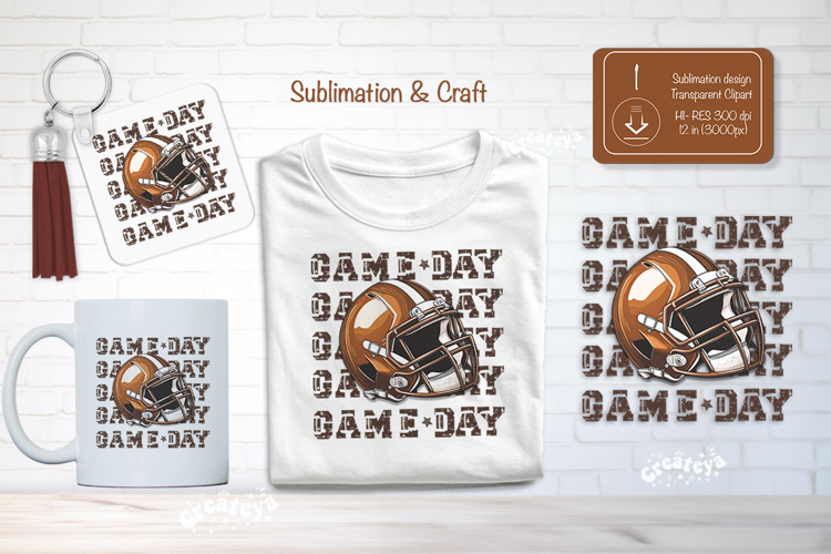 Football Sublimation Clipart Coquette Game day print png