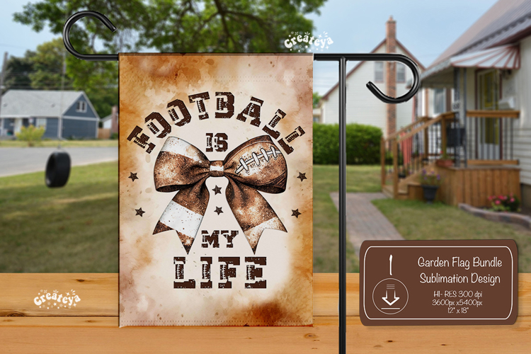 Football Garden Flag PNG American Football Yard Sign design