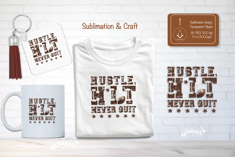 Football Sublimation Clipart Football Quote printable png