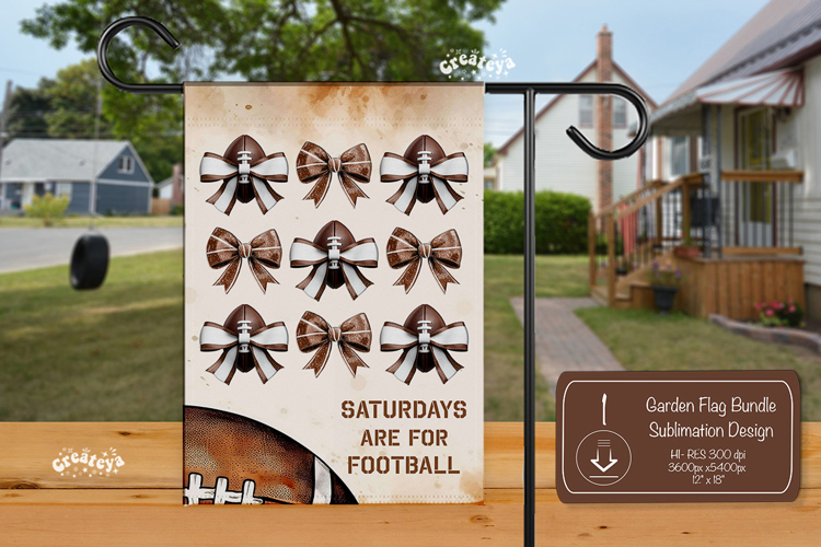Football Garden Flag PNG American Football Yard Sign design