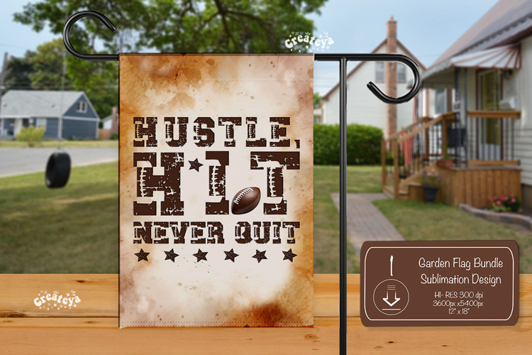Football Garden Flag PNG American Football Yard Sign design