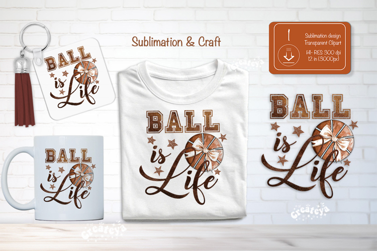 Basketball Sublimation Clipart Basketball Life Quote Shirt