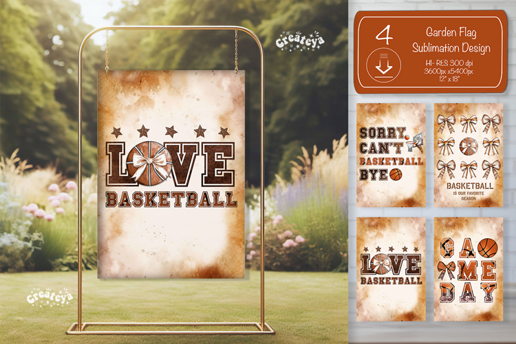 Basketball Garden Flag PNG Basketball Game Quote Yard Sign