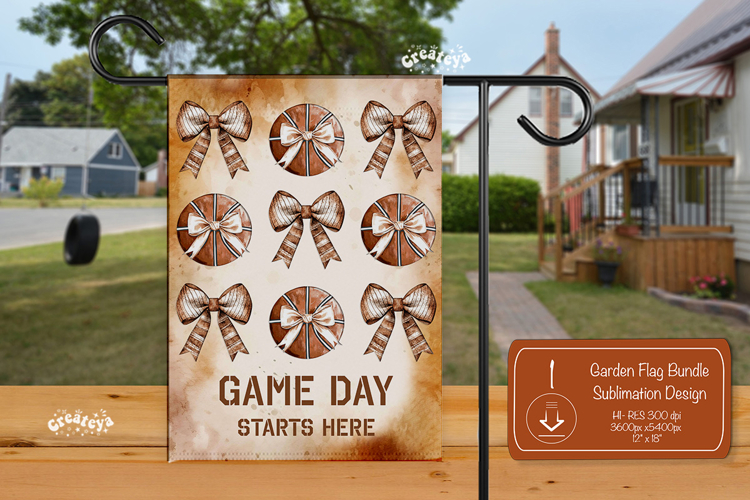 Basketball Garden Flag PNG Basketball Game day Yard Sign png