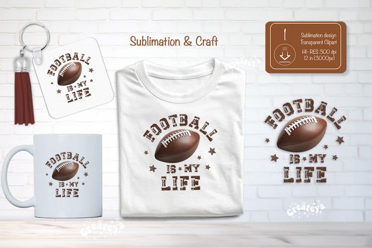 Football Sublimation Clipart Retro Football quote png