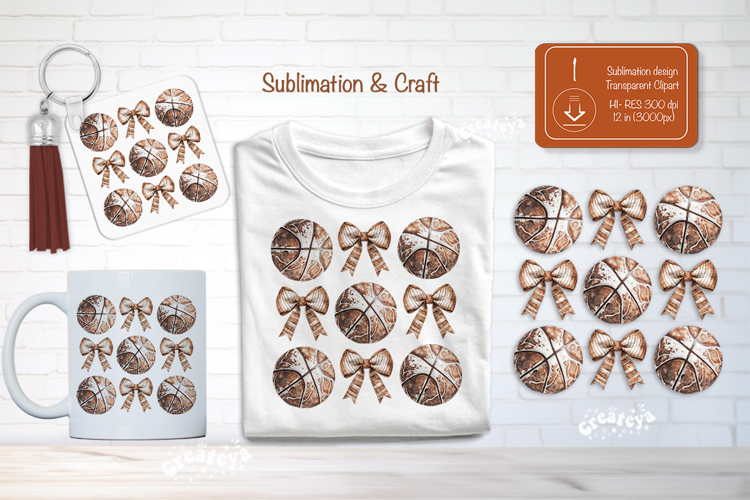 Basketball Sublimation Clipart Basketball Bow Shirt Game Day