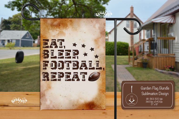 Football Garden Flag PNG American Football Yard Sign design