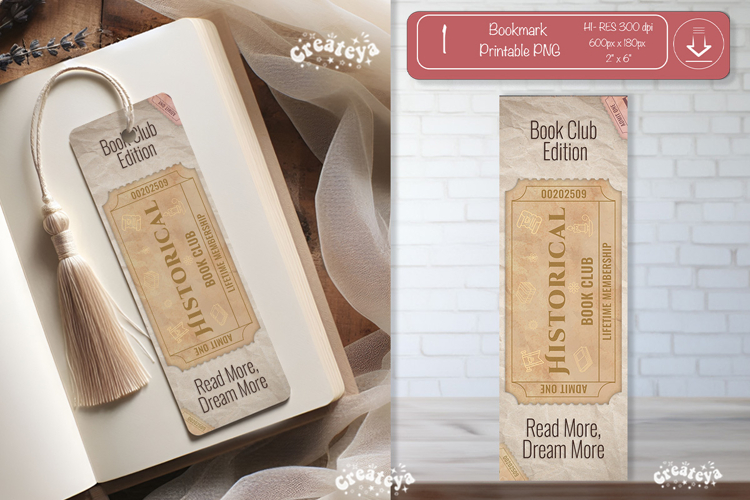 Book Club Ticket Bookmark png Historical Genre Ticket