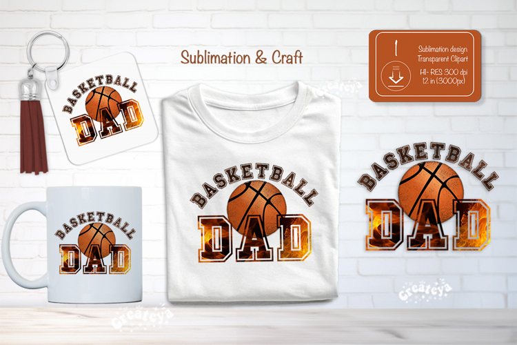 Basketball Sublimation Clipart Basketball Dad Quote Shirt