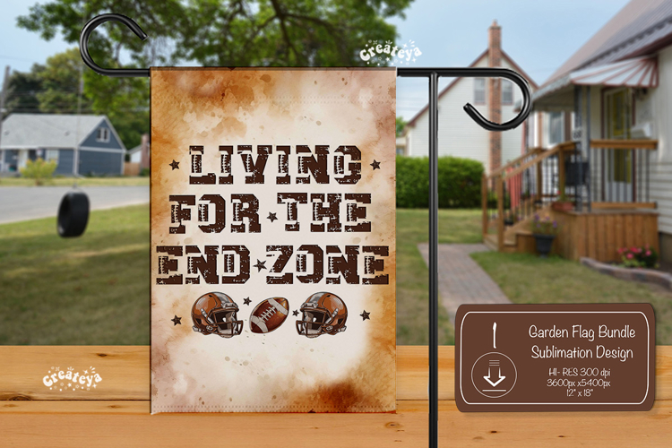 Football Garden Flag PNG American Football Yard Sign design