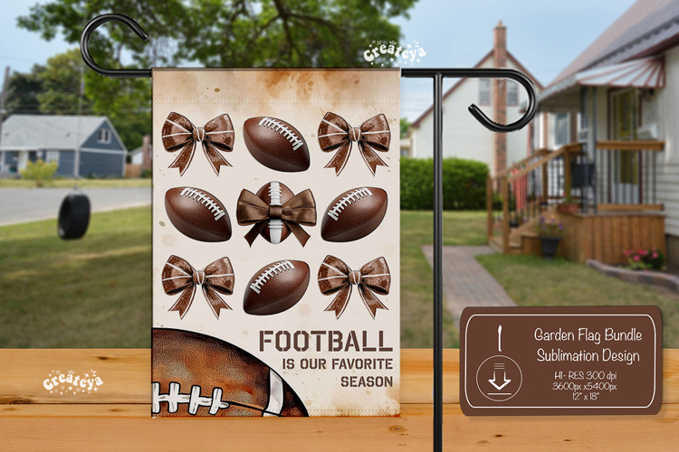 Football Garden Flag PNG American Football Yard Sign design