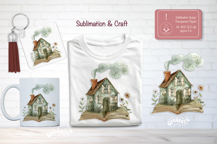 Watercolor Book Clipart Image 17