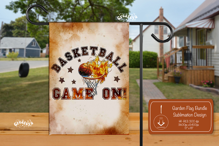 Basketball Garden Flag PNG Basketball Game on Yard Sign