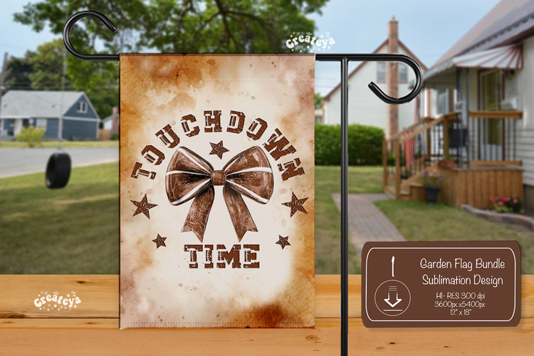 Football Garden Flag PNG American Football Yard Sign design