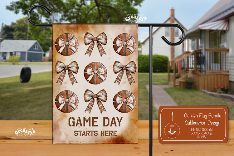 Basketball Garden Flag PNG Basketball Game day Yard Sign png