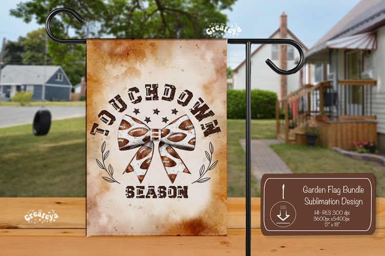 Football Garden Flag PNG American Football Yard Sign design