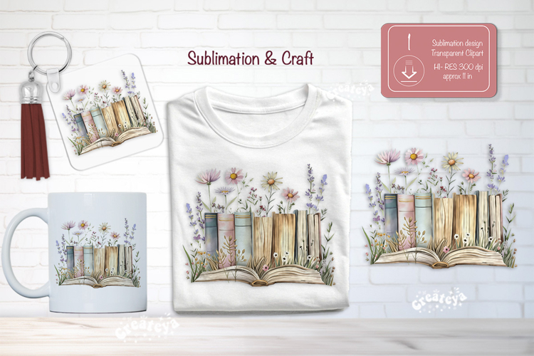 Watercolor Book Clipart Image 7